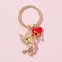 Cupid’s Delivery Cherub Heart Keyring, thumbnail 3 of 3