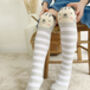 Girls Knee High Socks For Kids Crazy Cat, thumbnail 2 of 2