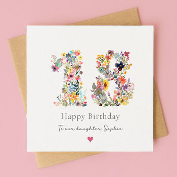 Personalised Wildflower Birthday Card — Any Age, 4 of 12