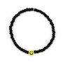 Black Smiley Beaded Stacker Bracelet, thumbnail 2 of 2