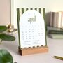 2026 Desk Calendar With Refillable Cards With Wood Stand, thumbnail 6 of 10