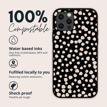 White Dots Eco Friendly, Biodegradable Phone Case, 4 of 8