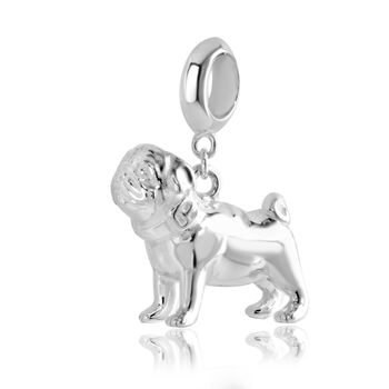 Pug Charm Sterling Silver, 4 of 12