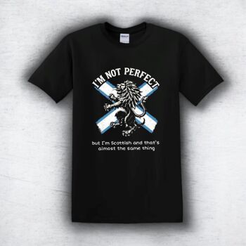 “I’m Not Perfect But I’m Scottish” T‑Shirt And Jumper – Scottish Lion Gift, 3 of 7