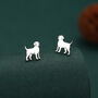 Sterling Silver Labrador / Retriever Puppy Dog Stud Earrings, thumbnail 7 of 12