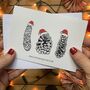 Pine Cones With Christmas Hats Pack Of Six, thumbnail 1 of 6
