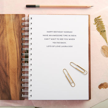 Personalised 'Diary Of A Gin Lover' Walnut Notebook, 3 of 7