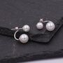 Stud Earrings Ear Jackets With Simulated Pearls, thumbnail 5 of 12