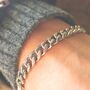 Thick Curb Chain Bracelet 8mm 316 Stainless Steel, thumbnail 1 of 9