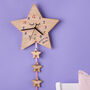 Children's Personalised Oak Wood Star Rainbow Clock, thumbnail 2 of 8