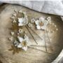 Set Of Three Beaded Bridal Floral Hairpins, thumbnail 1 of 9