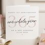 Personalised One Year Anniversary Card For Couple, thumbnail 1 of 7