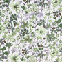 Wedding 100% Cotton Floral Print Tie Green And White, thumbnail 2 of 3