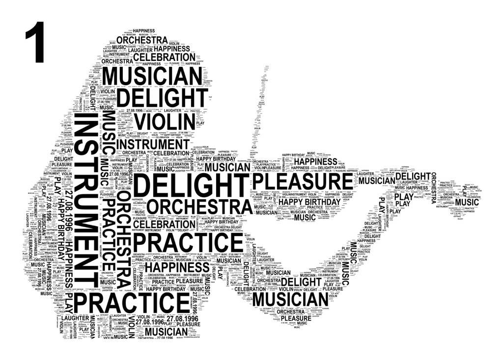 saxophone or violin player personalised print by unique word art