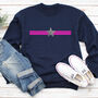 Neon And Glitter Star Ladies Sweatshirt, thumbnail 1 of 2