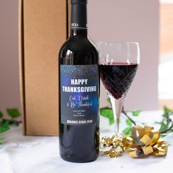 Personalised Thanksgiving Wine Gift, 4 of 4