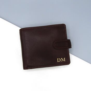 Personalised Initial Men's Rfid Leather Bifold Wallet, 2 of 6