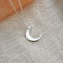 Personalised Name Crescent Moon Silver Necklace, thumbnail 6 of 10
