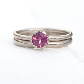 tourmaline engagement and wedding ring set by lilia nash jewellery ...