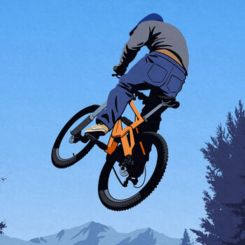 Personalised Mountain Bike Jump Poster, 4 of 7