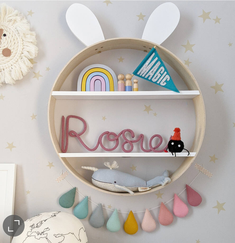 heykiddostudio – knitted wire words – knitted wire words for a Scandi style  modern kids bedroom, playroom and nursery.
