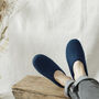 Fair Trade Unisex Eco Felt Mule Slippers Suede Sole, thumbnail 3 of 12