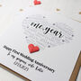 Personalised 1st Paper Anniversary Card For Husband/Wife, thumbnail 3 of 6