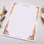 A4 Personalised Letter Writing Paper Autumn Poppies, thumbnail 3 of 5