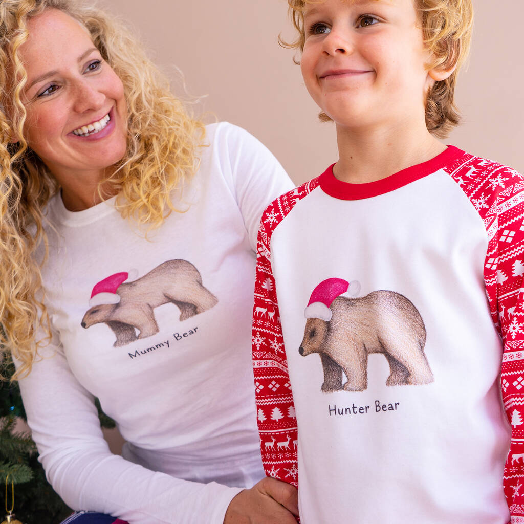Personalised Family Bear Christmas Pyjamas, 1 of 6