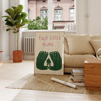 Our Little Home Hallway Wall Art Print, 7 of 9