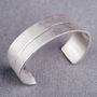 Sterling Silver Leaf Print Cuff, thumbnail 3 of 3