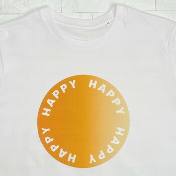 Happy Circular Logo T Shirt, 3 of 3