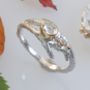 White Sapphire And Diamond Elvish Twig Engagement Ring, thumbnail 5 of 10