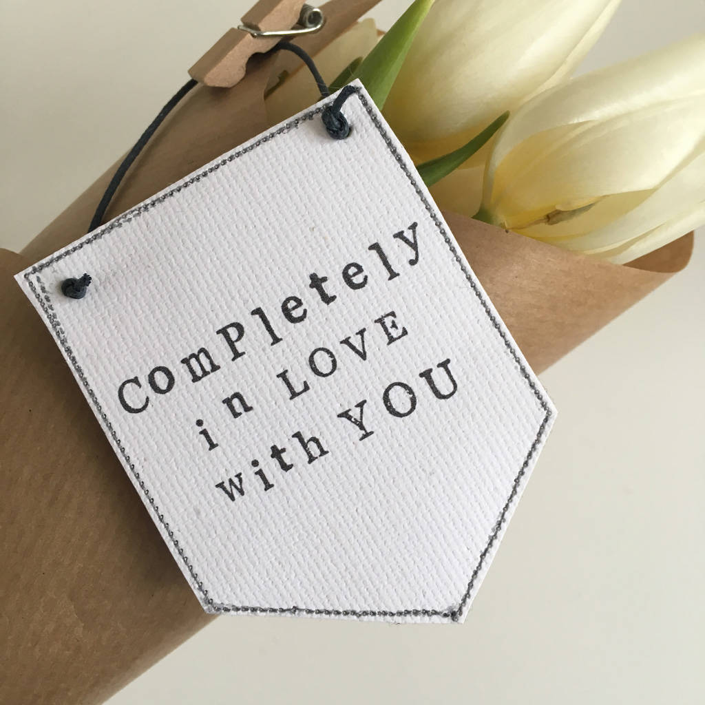 Completely In Love With You Banner Keepsake Gift Card By Lotta's House
