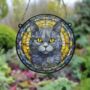 Cat British Shorthair Stained Glass Effect Suncatcher, thumbnail 2 of 5