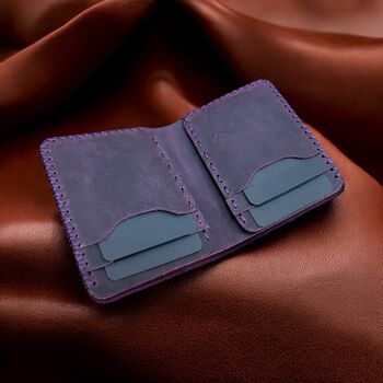 Personalised Handcrafted Leather Wallet Gift For Him, 3 of 12