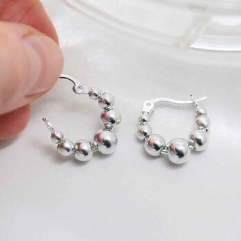 Sterling Silver Bubble Hoops, 2 of 4