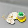 Two Tone Yellow And White Jewellery And Trinket Tray, thumbnail 3 of 11