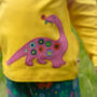 Dinosaur Top For Girls | Certified Organic Cotton, thumbnail 8 of 12
