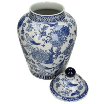Chinoiserie Ginger Jar Pot And Vaals White Blue Porcelain, 7 of 7