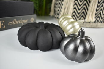 Set Of Three Handmade Eco Resin Pumpkins, 6 of 12