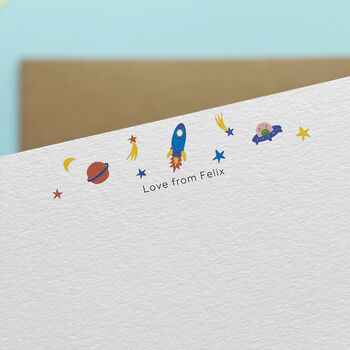 Personalised Space Correspondence Cards / Notelets, 3 of 6