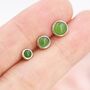 Sterling Silver Natural Jade Stud Earrings, thumbnail 6 of 12