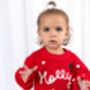 Christmas Holly Jolly Knitted Jumper, thumbnail 4 of 5