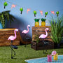 Three Flamingo Solar Stake Lights, thumbnail 4 of 4