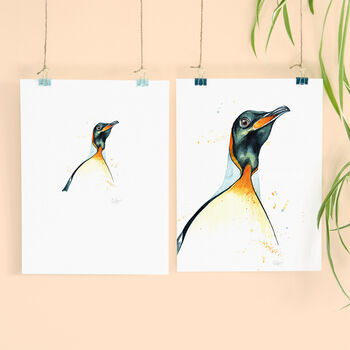 Inky Penguin Illustration Print, 7 of 7