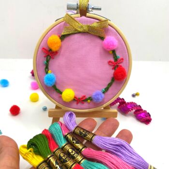 Rainbow Wreath Embroidery Kit, 7 of 12