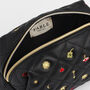 Black Quilted Celestial Embroidered Pouch, thumbnail 5 of 5