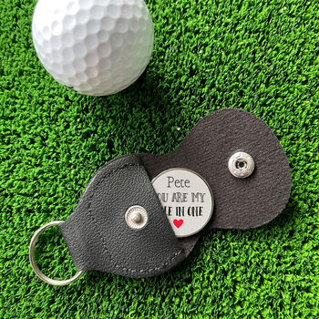 Personalised My Hole In One Golf Ball Marker And Holder, 2 of 2
