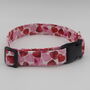 Pink And Red Hearts Valentines Dog Collar, thumbnail 6 of 9